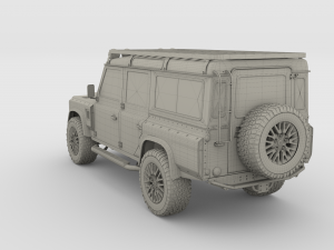 land rover defender 110 custom v2 with interior 3Dモデル