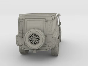land rover defender 110 custom v2 with interior 3D Model