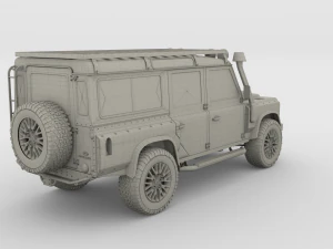 land rover defender 110 custom v2 with interior 3D Model