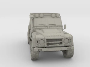land rover defender 110 custom v2 with interior 3D Model