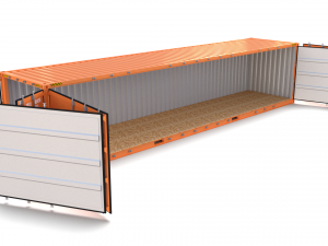 40ft shipping container side open 3D Model