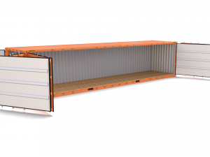40ft shipping container side open 3D Model