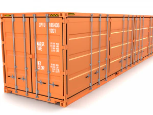40ft shipping container side open 3D Model