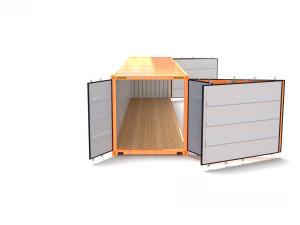 40ft shipping container side open 3D Model