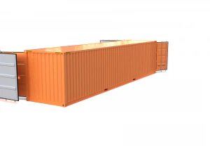 40ft shipping container side open 3D Model