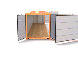 40ft shipping container side open 3D Model