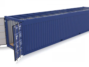 Container da spedizione da 40 piedi, tetto aperto senza copertura Modello 3D
