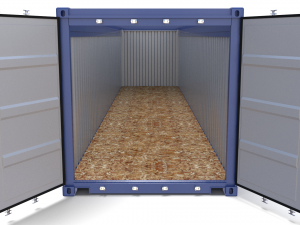 40ft shipping container open top no cover 3D मॉडल