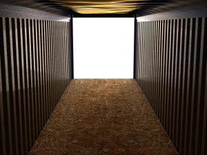 40ft shipping container open top 2 3D Model