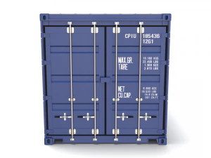 40ft shipping container open top 2 3D Model