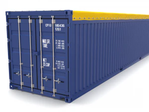 40ft shipping container open top 2 3D Model