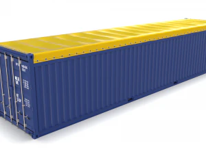 40ft shipping container open top 2 3D Model