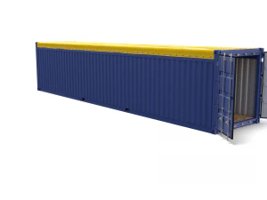 40ft shipping container open top 2 3D Model