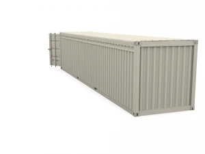 40ft shipping container open top 2 3D Model