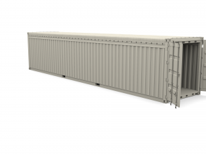 40ft shipping container open top 2 3D मॉडल