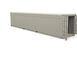 40ft shipping container open top 2 3D Model