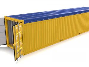 40ft zeecontainer met open bovenkant 3D Model