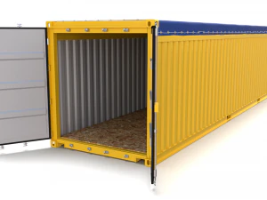 40ft shipping container open top 3D Model