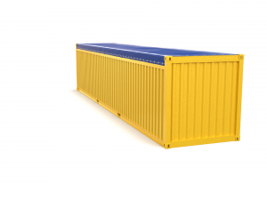 40ft shipping container open top Model 3D