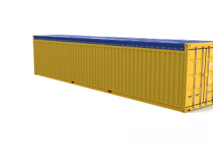 40ft shipping container open top 3D Model