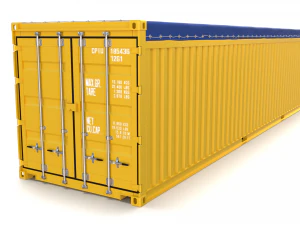 40ft shipping container open top 3D Model