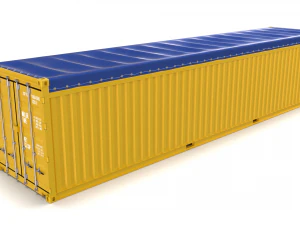 40ft shipping container open top 3D Model