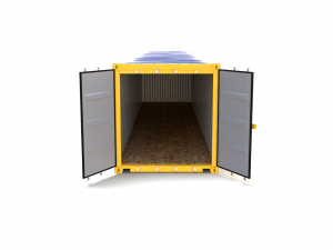 40ft shipping container open top Model 3D