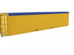 40ft shipping container open top Model 3D
