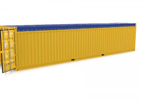 40ft shipping container open top 3D Model