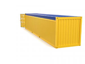 40ft shipping container open top Model 3D