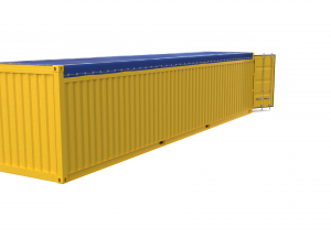 40ft shipping container open top Model 3D
