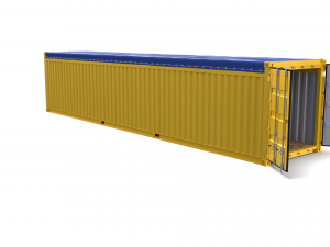 40ft shipping container open top Model 3D