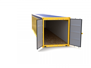 40ft shipping container open top Model 3D