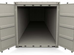 40ft shipping container open top Model 3D