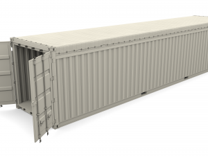 40ft shipping container open top Model 3D