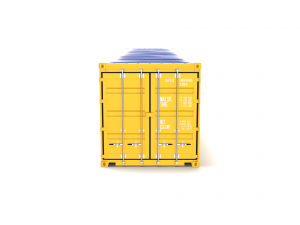 40ft shipping container open top Model 3D