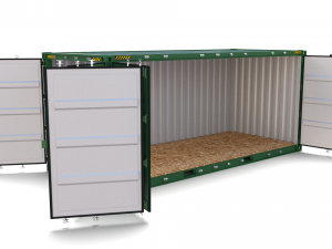 20ft shipping container side open Model 3D