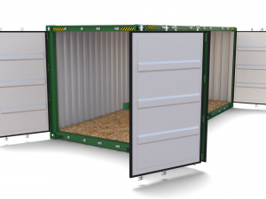 20ft shipping container side open Model 3D