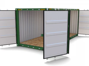 20ft shipping container side open 3D Model
