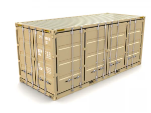 20ft shipping container side open 2 3D Model