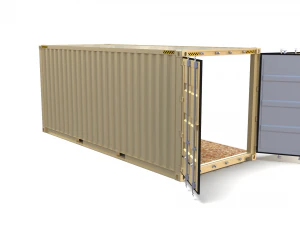 20ft shipping container side open 2 3D Model