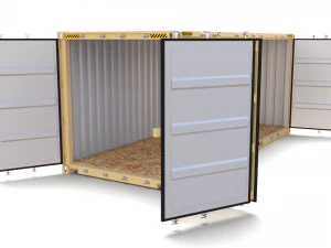 20ft shipping container side open 2 3D Model