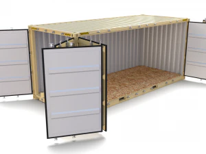 20-футовый морской контейнер с открытым бортом 2 3D Модель