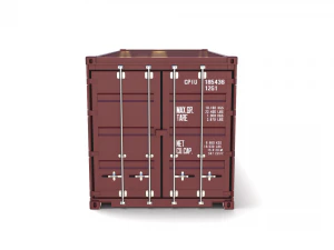 20ft shipping container open top no cover 3D Model