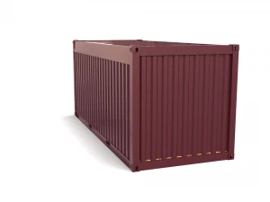20ft shipping container open top no cover 3D Model