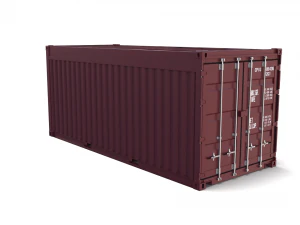 20ft shipping container open top no cover 3D Model