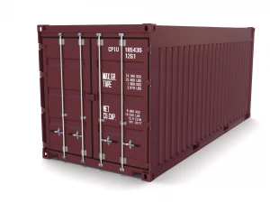 20ft shipping container open top no cover 3D Model