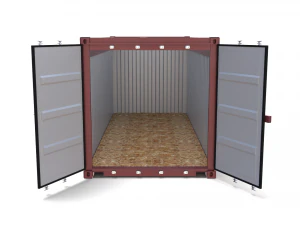 20ft shipping container open top no cover 3D Model
