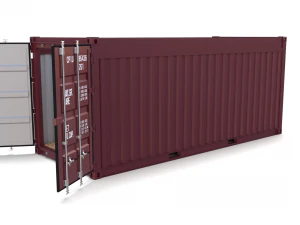 20ft shipping container open top no cover 3D Model
