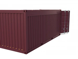 20ft shipping container open top no cover 3D Model